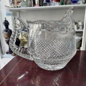 Jarra cristal súper tallado grande con pico vertedor