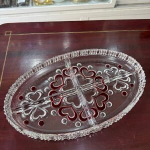 Fuente para picada de cristal tallado