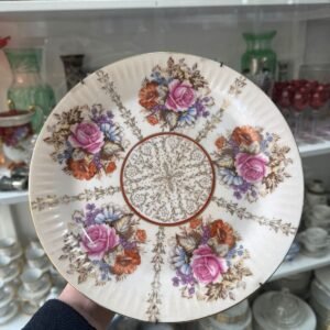 Plato porcelana tsuji con flores