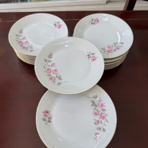 Juego de 12 platos de postre porcelana verbano