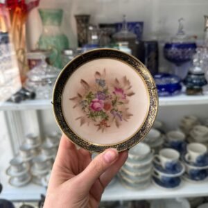 Plato porcelana tsuji pintado a mano con oro