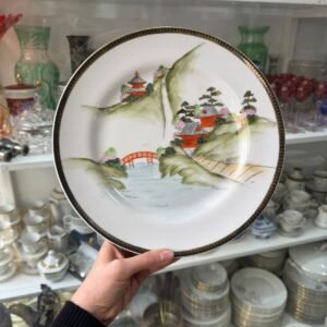 Masitero porcelana tsuji pintado a mano con oro estilo oriental