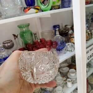 Exquisito cenicero cristal tallado