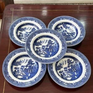Juego de 6 platos hondos ingleses johnson bros WILLOW