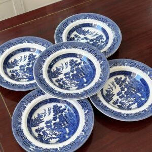 Juego de 6 platos hondos ingleses johnson bros WILLOW