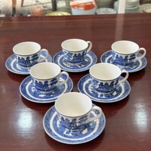 Juego de 6 dúos de café ingleses johnson bros WILLOW