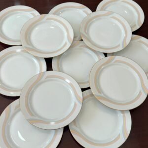 Juego de 12 platos playos porcelana Tsuji