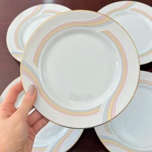 Set 5 platos de postre porcelana Tsuji