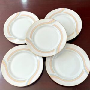 Set 5 platos de postre porcelana Tsuji