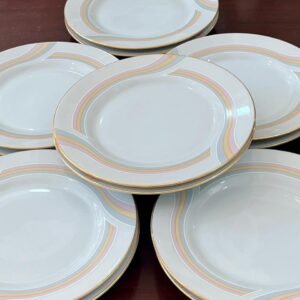 Juego de 12 platos de postre porcelana Tsuji