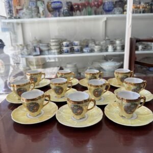 Juego de 11 duos de cafe con escenas victoriana GERMANY