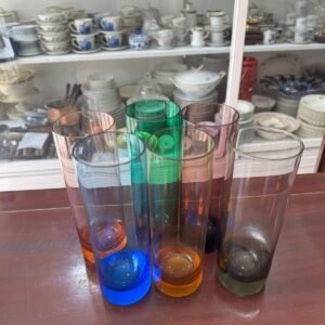 Juego de 6 vasos altos de colores
