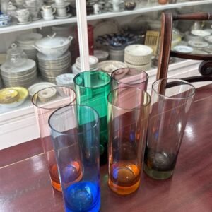 Juego de 6 vasos altos de colores