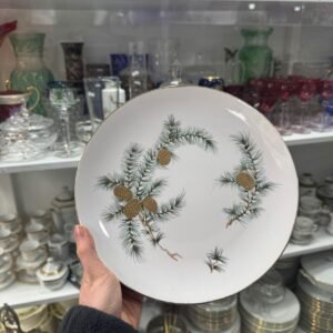 Plato porcelana tsuji pintado a mano con piñas