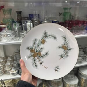 Plato porcelana tsuji pintado a mano con piñas