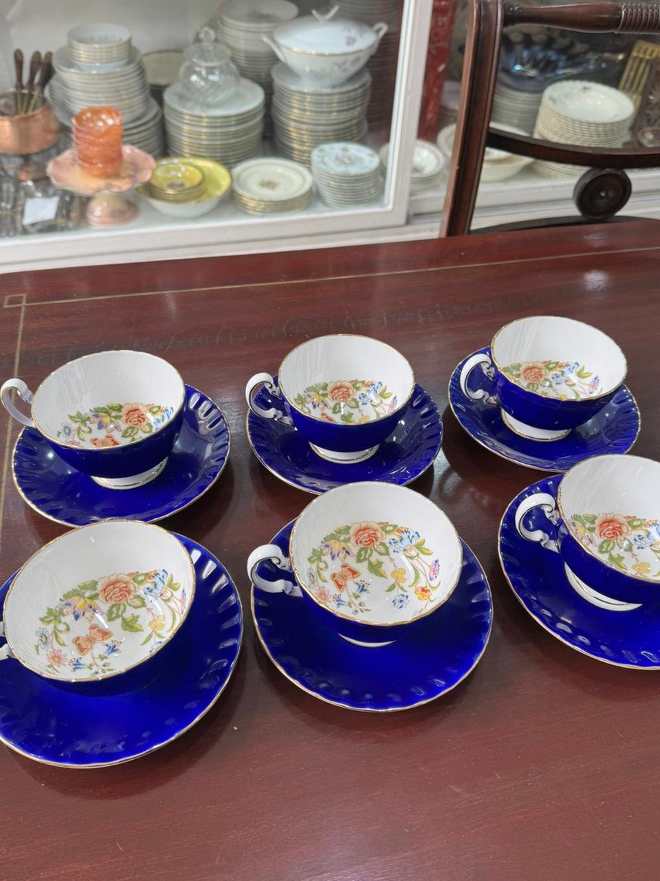 Juego de 6 dúos de té ingleses de colección AYNSLEY - Image 8