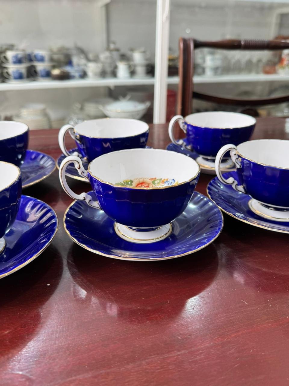 Juego de 6 dúos de té ingleses de colección AYNSLEY - Image 6