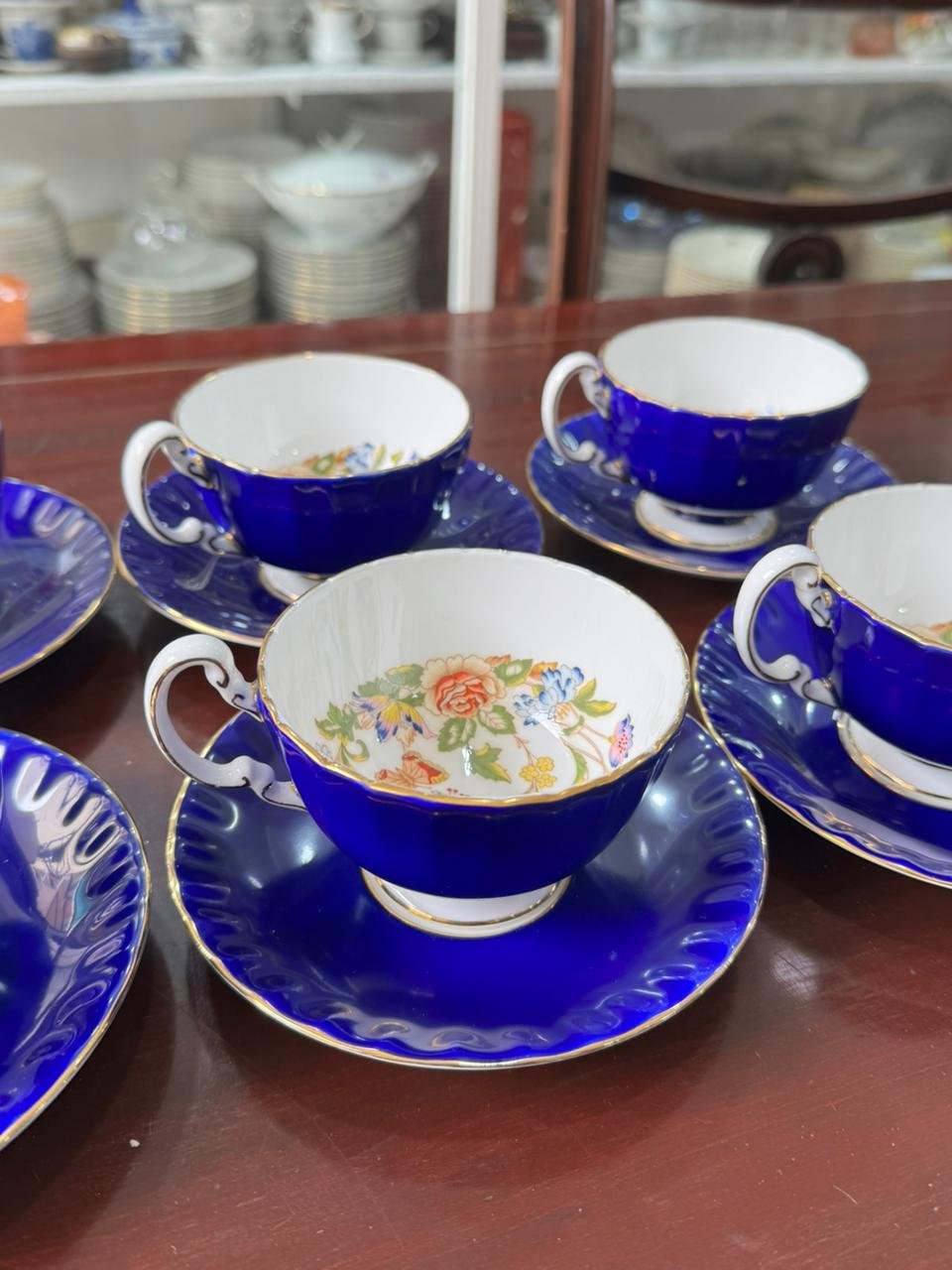 Juego de 6 dúos de té ingleses de colección AYNSLEY - Image 9