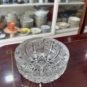 Exquisito cenicero cristal súper tallado