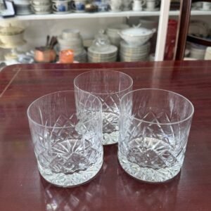 Set de 3 vasos de whisky cristal súper tallado