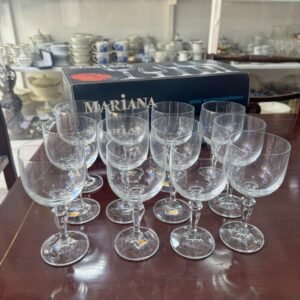 Juego de 12 copas de cristal BOHEMIA checoslovacas