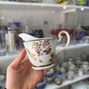 Lechera porcelana tsuji pintada a mano con oro