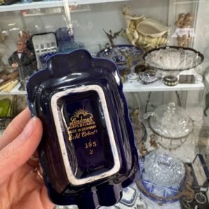 Cenicero porcelana alemana BAVARIA azul cobalto