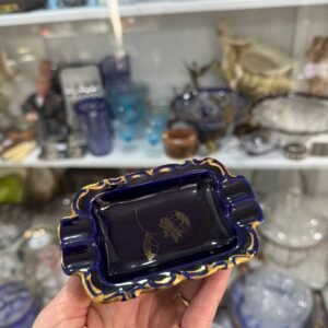 Cenicero porcelana alemana BAVARIA azul cobalto