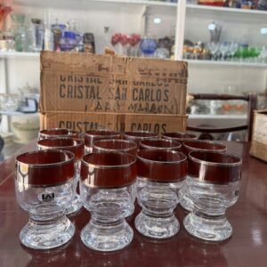 Juego de 12 copas para vino cristal san carlos
