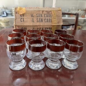 Juego de 12 copas agua o vino cristal san carlos