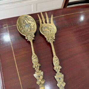 Par de piezas de servir bronce