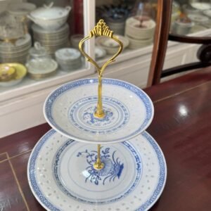 Bombonera 2 niveles porcelana oriental