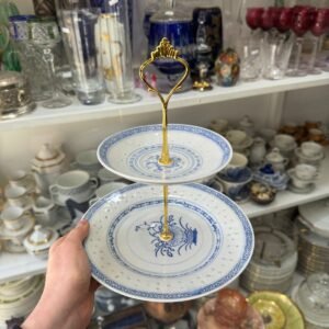 Bombonera 2 niveles porcelana oriental