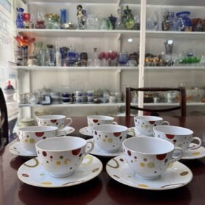 Juego de 8 dúos de té porcelana tsuji retro