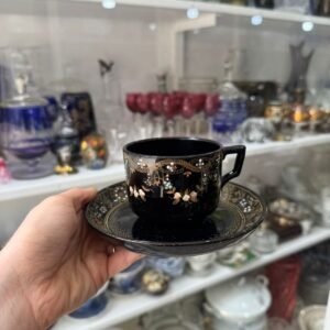 Dúo de té inglés pintado a mano