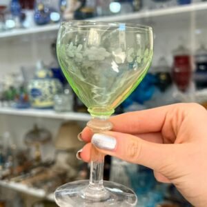 Set de 4 copas cristal URANIO