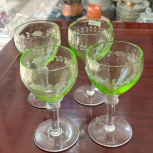Set de 4 copas cristal URANIO