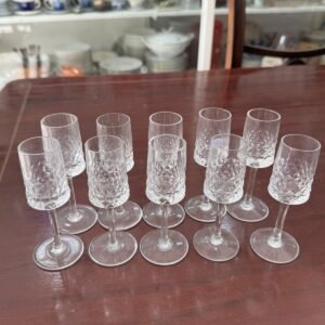 Juego de 10 copas cristal súper tallado para licor