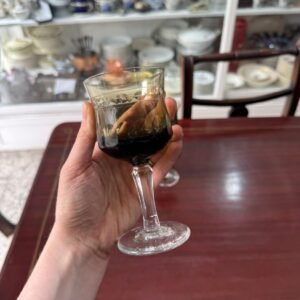 Juego de 6 copas de cristal negras