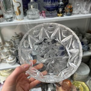 Ensaladera de cristal tallado