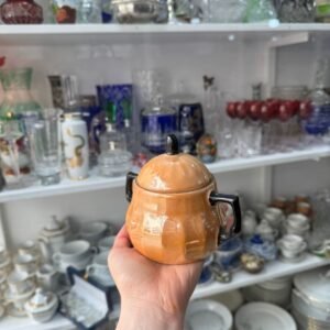 Azucarera porcelana alemana tornasolada