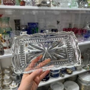 Fuente budinera vidrio prensado