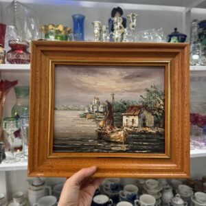 Pintura al oleo con marco de madera BARTON