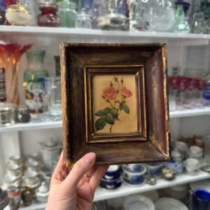 Cuadro vintage marco dorado