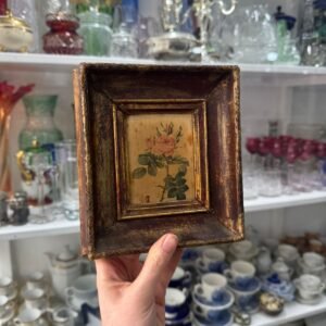 Cuadro vintage marco dorado