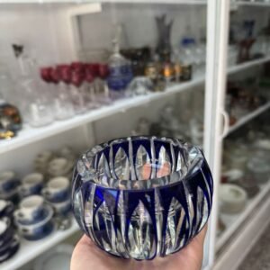 Cenicero cristal súper tallado azul