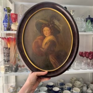 Pintura al oleo con marco de madera con dorado