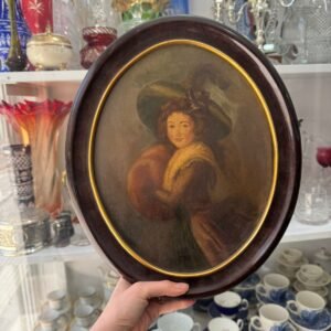 Pintura al oleo con marco de madera con dorado