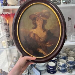 Pintura al oleo con marco de madera con dorado