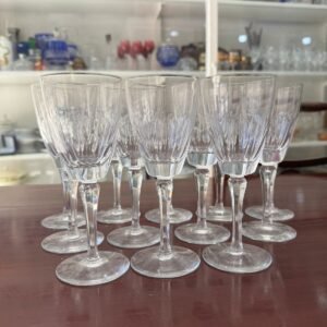Juego de 12 copas de cristal para vino